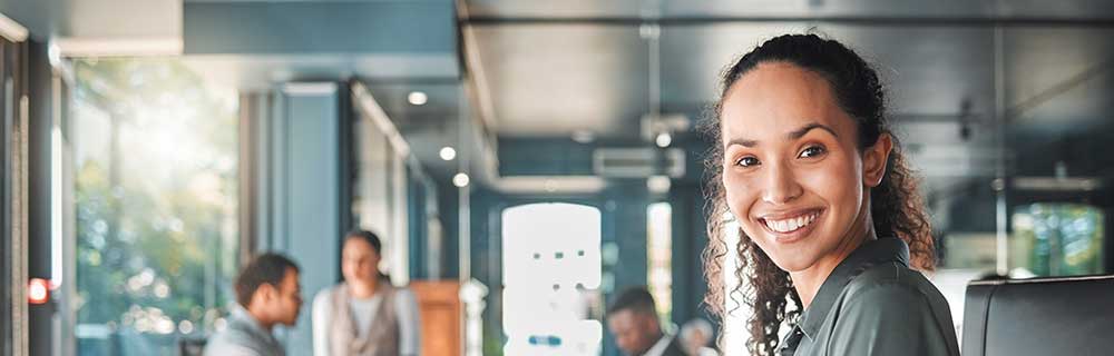 Smiling employee